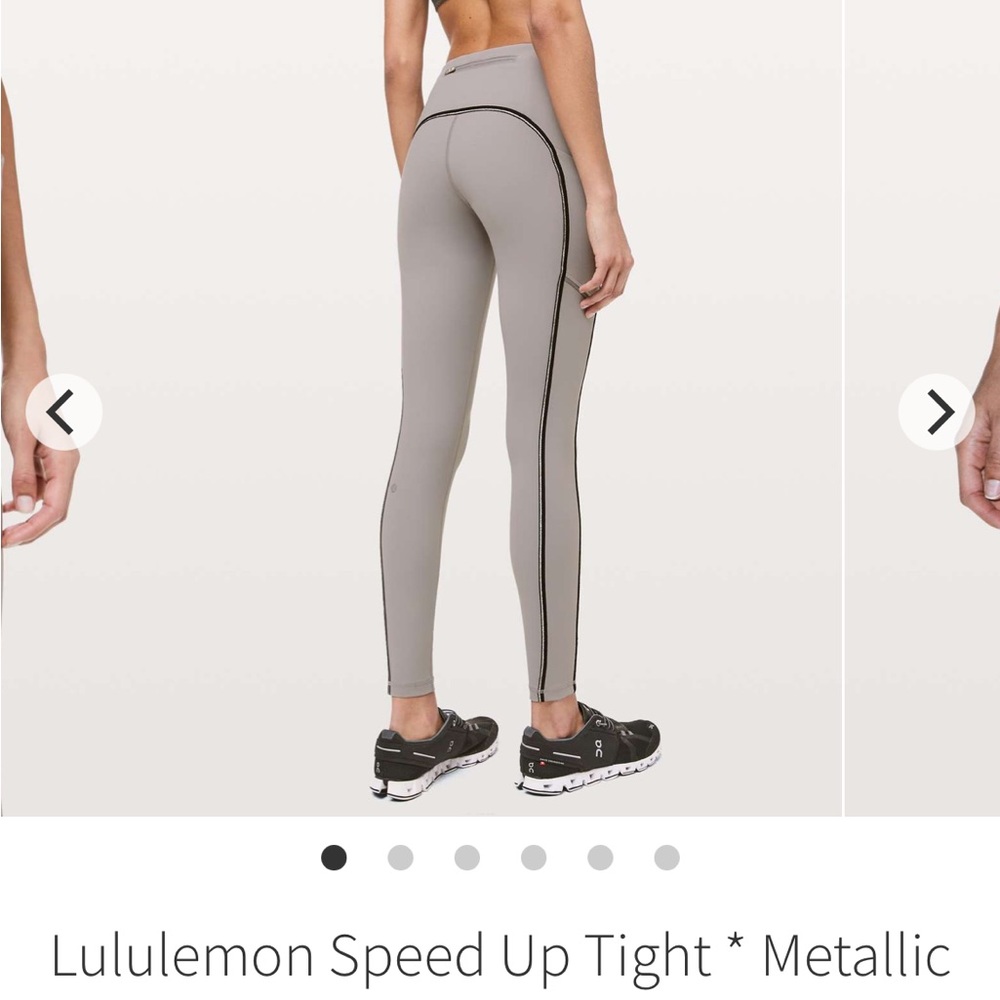 Lululemon Speed Up Tight Metallic size 8